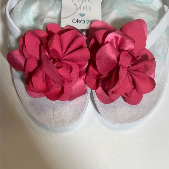 Women's White and Pink Sandals - Picture 2 of 8